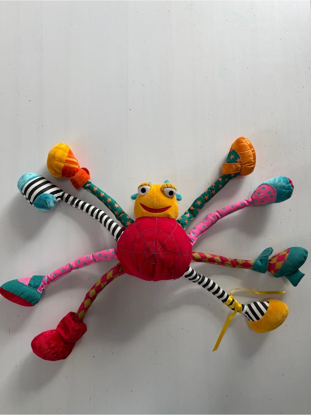 Jellycat Sam Spider 18” Plush Baby Toy Crinkle Chime Stroller Tether